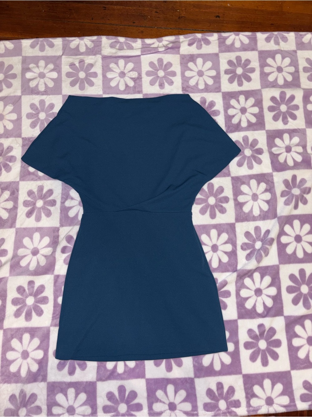 Alexia Admor One-Shoulder Navy Blue Cocktail Dress